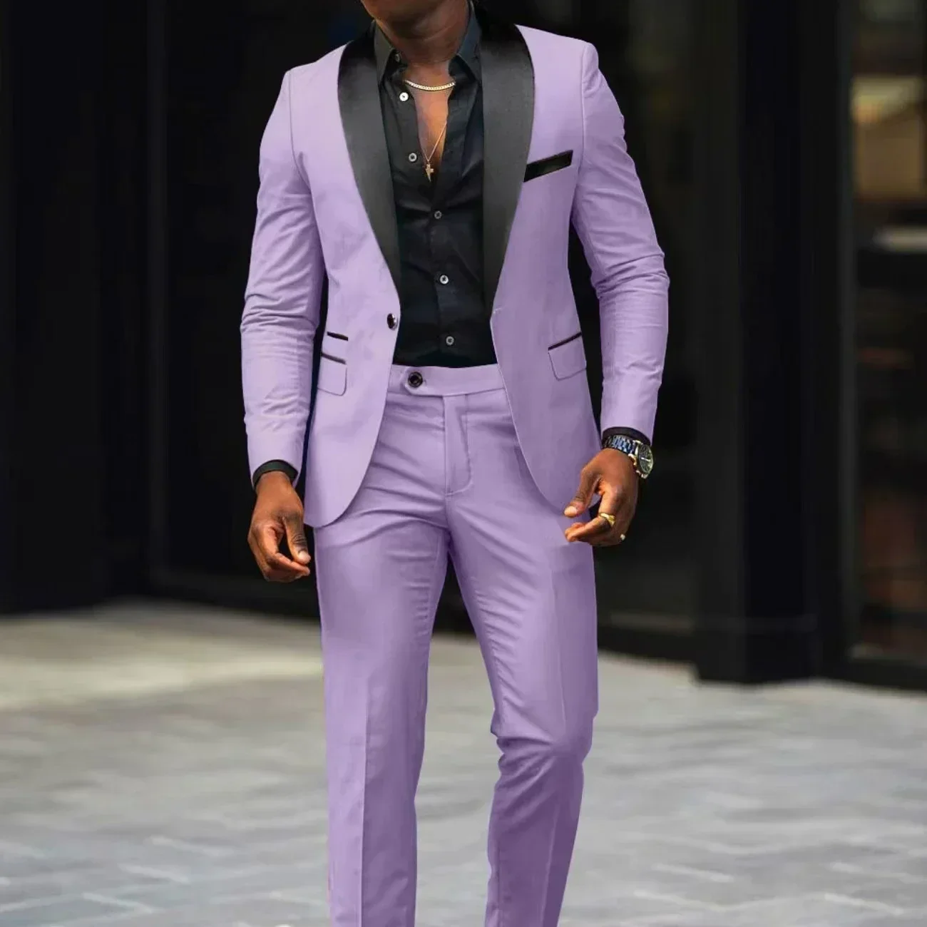 Men's 2-Piece Shawl Lapel Suit High Quality Blazer And Pants Set for Wedding And Business Occasions
Men's 2-Piece Shawl Lapel Suit High Quality Blazer And Pants Set for Wedding And Business Occasions