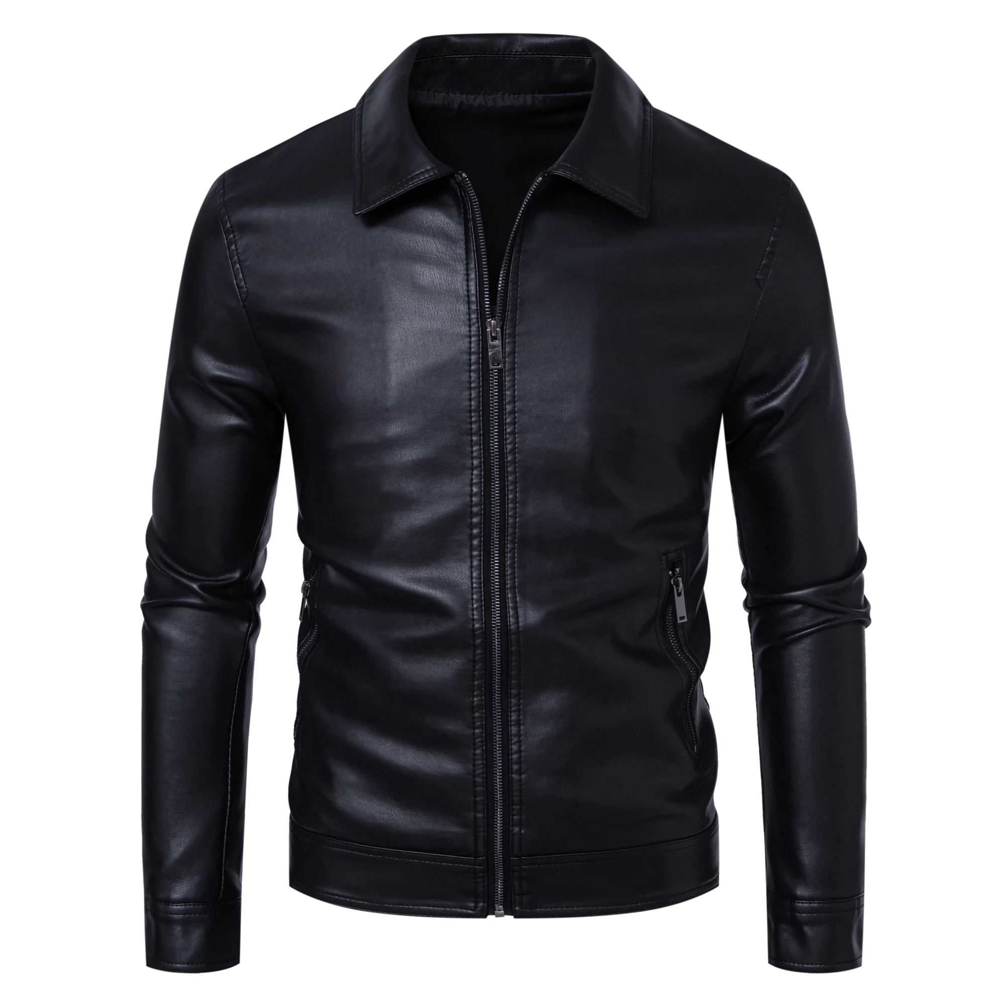 New Spring and Autumn Leather Jacket for Men Autumn Korean New Style Trendy Collar Black Jacket Motorcycle Jacket Men's Wear
New Spring and Autumn Leather Jacket for Men Autumn Korean New Style Trendy Collar Black Jacket Motorcycle Jacket Men's Wear