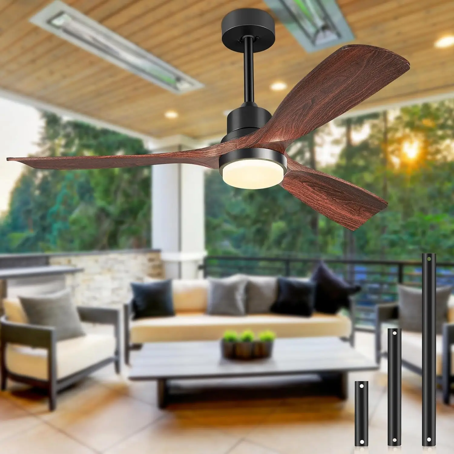 Ceiling Fans with Lights and Remote, 52 Inch Outdoor Ceiling Fan for Patios with Light 3 Downrods, 3 Blades Modern Ceiling
Ceiling Fans with Lights and Remote, 52 Inch Outdoor Ceiling Fan for Patios with Light 3 Downrods, 3 Blades Modern Ceiling