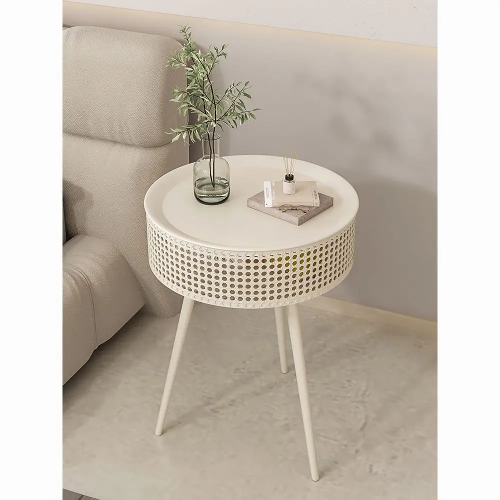 New simple modern round wrought iron cream wind bedside table | Bedroom, living room essential multi-functional storage
New simple modern round wrought iron cream wind bedside table | Bedroom, living room essential multi-functional storage