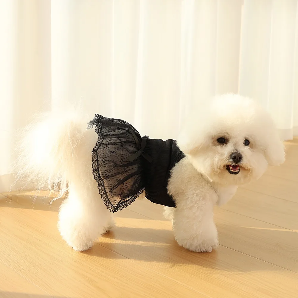 Puppy Black Lace Dress Summer Solid Color Dog Clothes Pet Wedding Dress Teddy Noble Halter Female Dog Dress XS-XL
Puppy Black Lace Dress Summer Solid Color Dog Clothes Pet Wedding Dress Teddy Noble Halter Female Dog Dress XS-XL