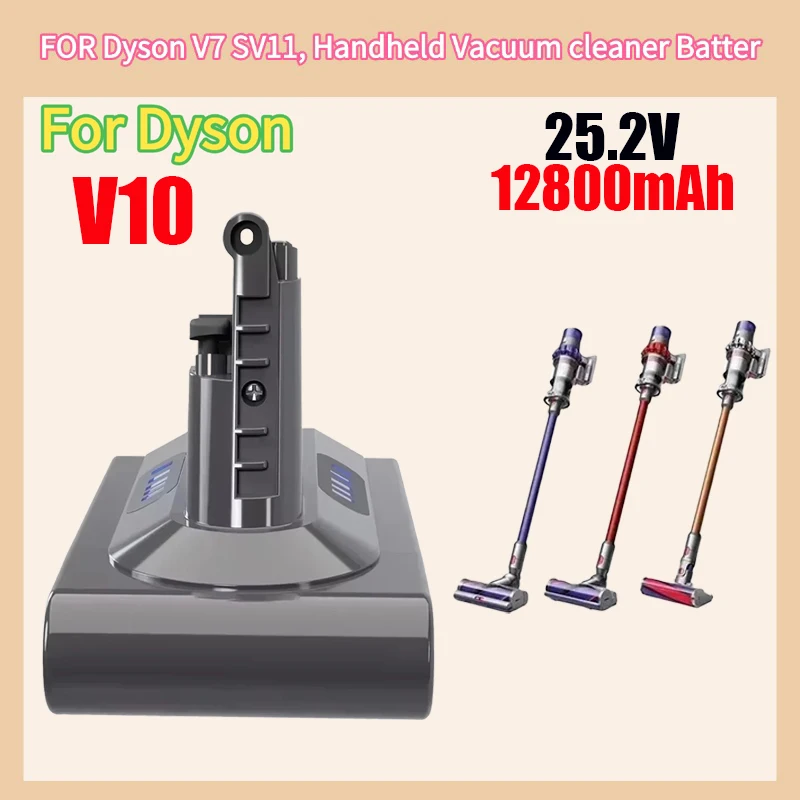 Suitable for charging Dyson V10 cordless vacuum cleaner battery, V10 animal absolute fluffy,large capacity 25.2V12800mAh battery
Suitable for charging Dyson V10 cordless vacuum cleaner battery, V10 animal absolute fluffy,large capacity 25.2V12800mAh battery