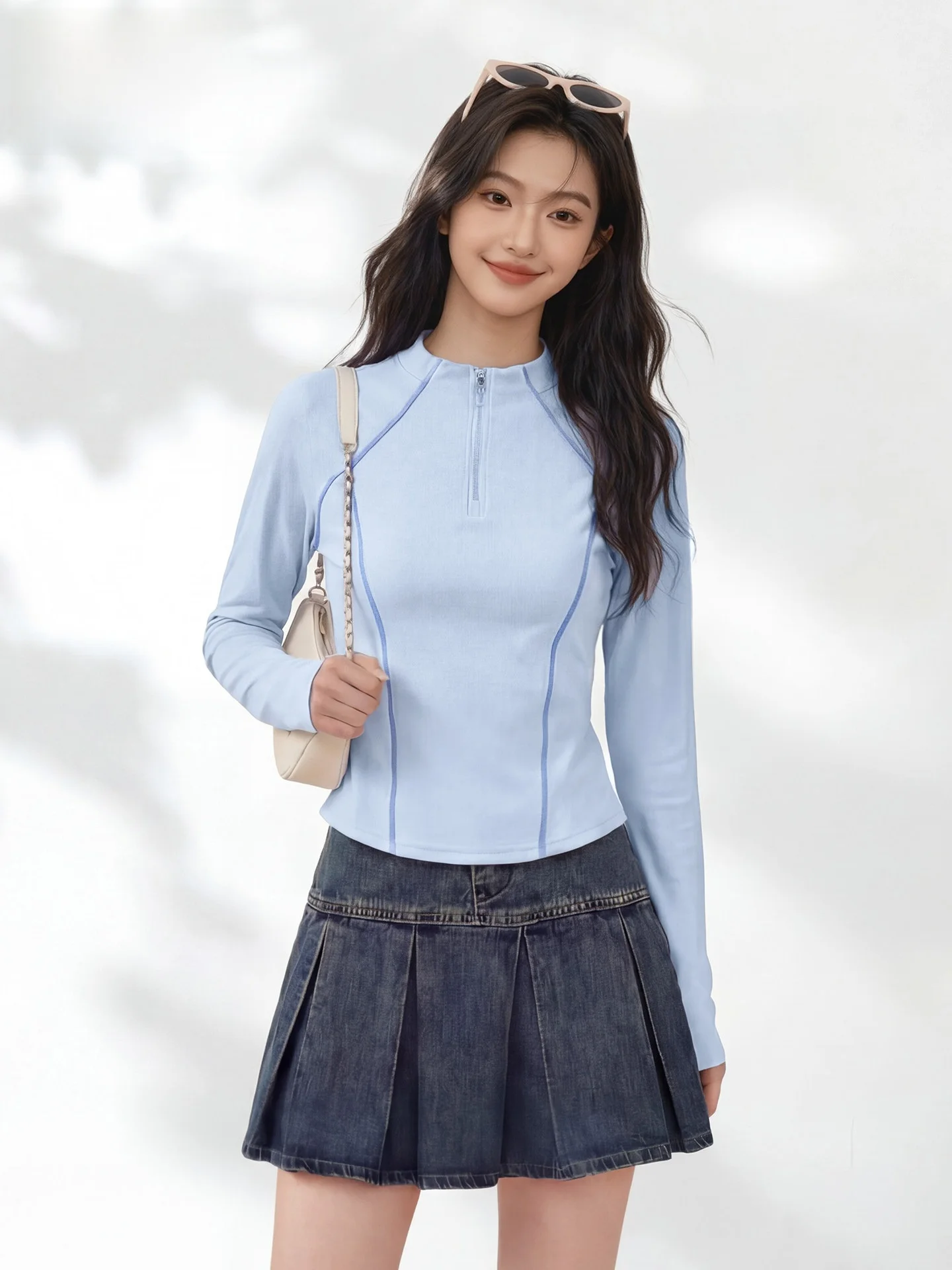 Mjsle Yoga Sportswear Long Sve f Zip Training Fitn Clothes Running Blue Spring Autumn Women's T-irt
Mjsle Yoga Sportswear Long Sve f Zip Training Fitn Clothes Running Blue Spring Autumn Women's T-irt