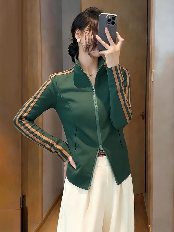Early Spring American Retro Stand Collar Cardigan Ladies plus Size Faionable Outerwear Top Ladies Slim Fit Long Sve Zipper
Early Spring American Retro Stand Collar Cardigan Ladies plus Size Faionable Outerwear Top Ladies Slim Fit Long Sve Zipper