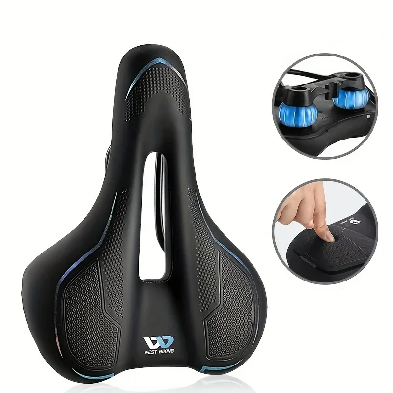 Thicken Comfortable Bike Saddle Shockproof Hollow Design Non Slip Soft Cushion Mtb Road Cycling Seat Travel Riding Accessories
Thicken Comfortable Bike Saddle Shockproof Hollow Design Non Slip Soft Cushion Mtb Road Cycling Seat Travel Riding Accessories