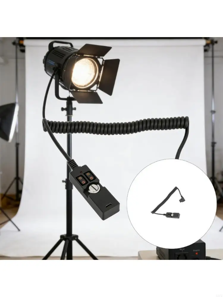 Spring Coiled V Lock Battery Charging Cable Dtap To Type C With 3 Output For Film Production And Studio Equipment 83CF
Spring Coiled V Lock Battery Charging Cable Dtap To Type C With 3 Output For Film Production And Studio Equipment 83CF