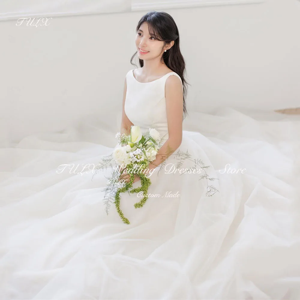 TULX Elegant O Neck Sleeveless Wedding Korea Photo Shoot Dresses Tulle Long Bridal Gown Custom Made Corset/Zip Back 웨딩드레스 2025
TULX Elegant O Neck Sleeveless Wedding Korea Photo Shoot Dresses Tulle Long Bridal Gown Custom Made Corset/Zip Back 웨딩드레스 2025