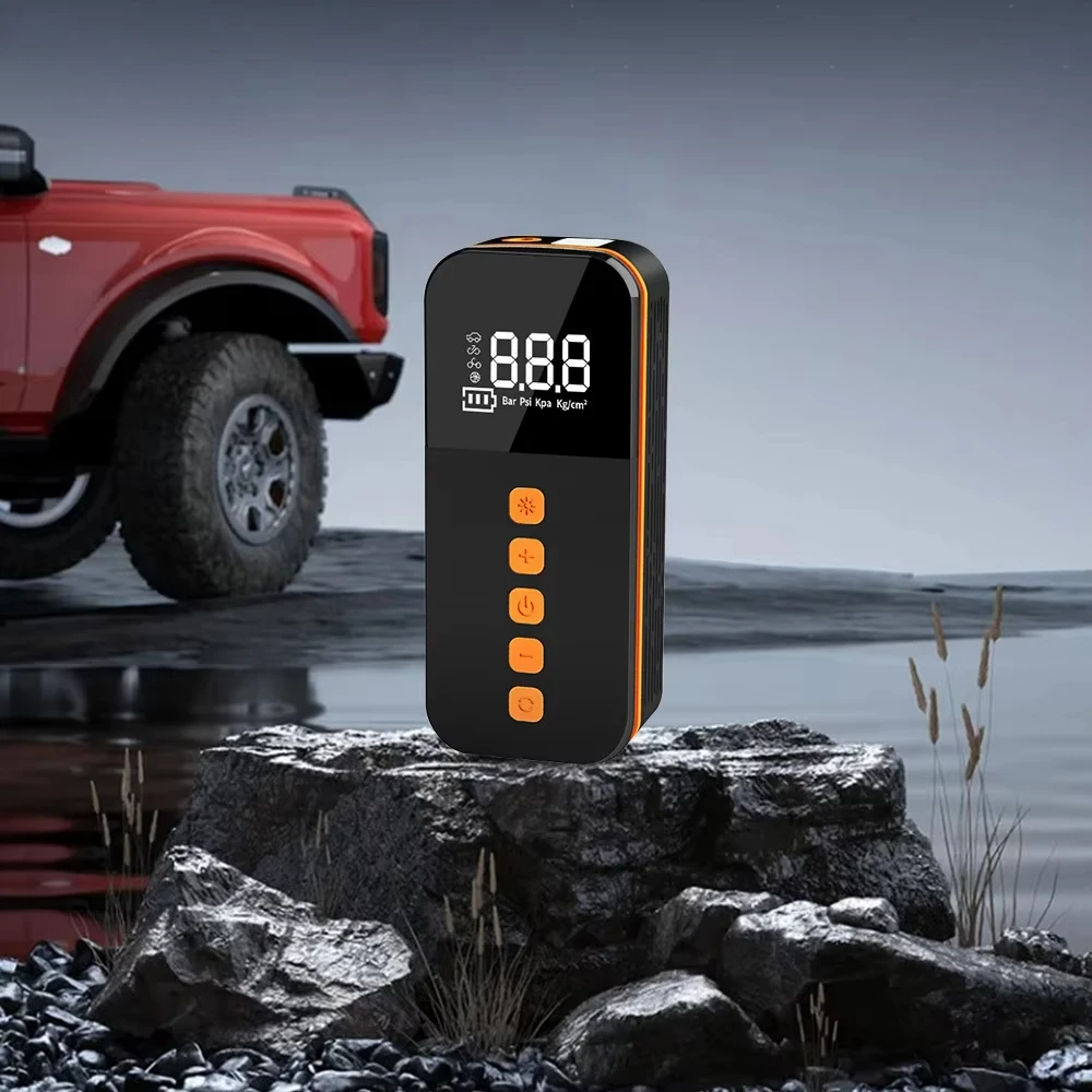 4 In 1 150PSI Pump Air Compressor Jump Starter 6000mAh Power Bank 80W Starting Device 7.4V Digital Tire Inflator
4 In 1 150PSI Pump Air Compressor Jump Starter 6000mAh Power Bank 80W Starting Device 7.4V Digital Tire Inflator