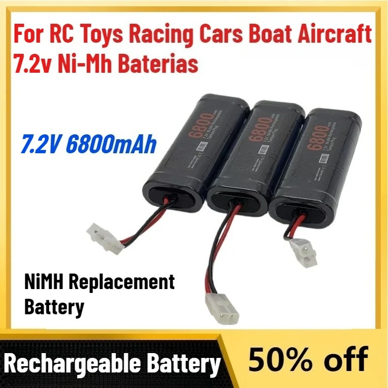 NEW 7.2V 6800mAh NiMH Replacement Battery for RC Toys Racing Cars Boat Aircraft 7.2V Ni-Mh Baterias with Tamiya Connector
NEW 7.2V 6800mAh NiMH Replacement Battery for RC Toys Racing Cars Boat Aircraft 7.2V Ni-Mh Baterias with Tamiya Connector