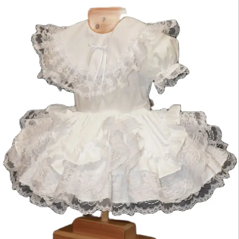 White cotton Ruffle Lace Collar with Elastic Elastic Short Sleeved Lace Lock Edge Fluffy Multi-layer Lace Skirt Hem Dress
White cotton Ruffle Lace Collar with Elastic Elastic Short Sleeved Lace Lock Edge Fluffy Multi-layer Lace Skirt Hem Dress
