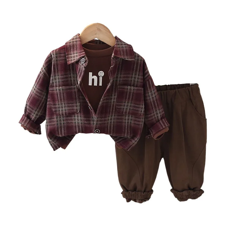 Toddler Boys Outfit Set 2025 Spring Baby Boy Clothes 2 To 3 Years Casual Plaid Long Sleeve Shirts + T-shirts + Pants Kids Suits
Toddler Boys Outfit Set 2025 Spring Baby Boy Clothes 2 To 3 Years Casual Plaid Long Sleeve Shirts + T-shirts + Pants Kids Suits
