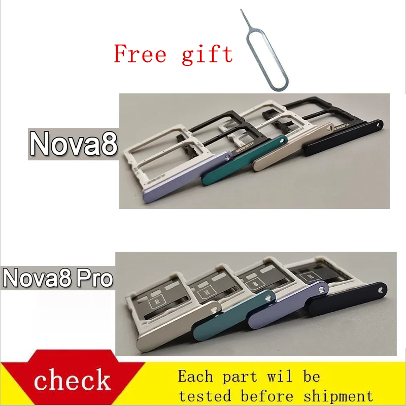 SIM card tray for Huawei, SIM card adapter, micro SD card holder, with free eject pin, tool for nova8, nova8pro
SIM card tray for Huawei, SIM card adapter, micro SD card holder, with free eject pin, tool for nova8, nova8pro