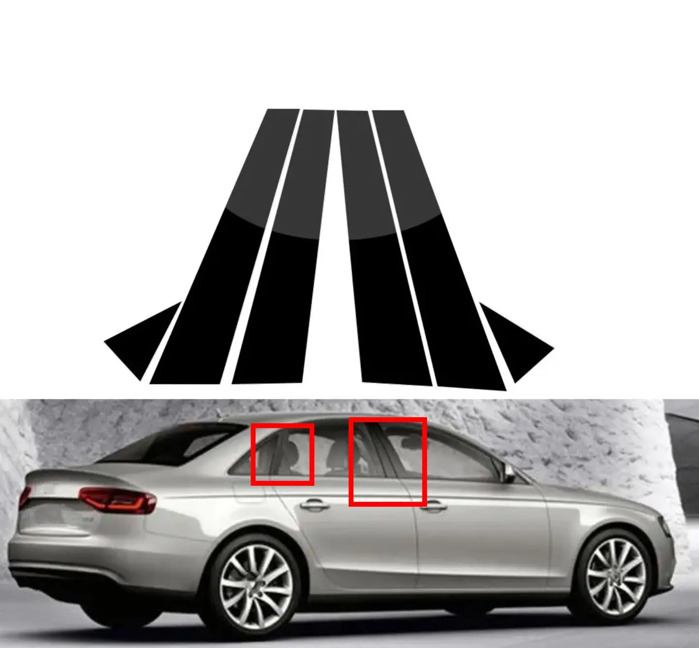 6pcs Gloss Black Pillar Post For Audi A4 B8 B8.5 S4 2009 2010 2011 2012 2013 2014 2015 Car Window Sticker Molding Cover Trim
6pcs Gloss Black Pillar Post For Audi A4 B8 B8.5 S4 2009 2010 2011 2012 2013 2014 2015 Car Window Sticker Molding Cover Trim