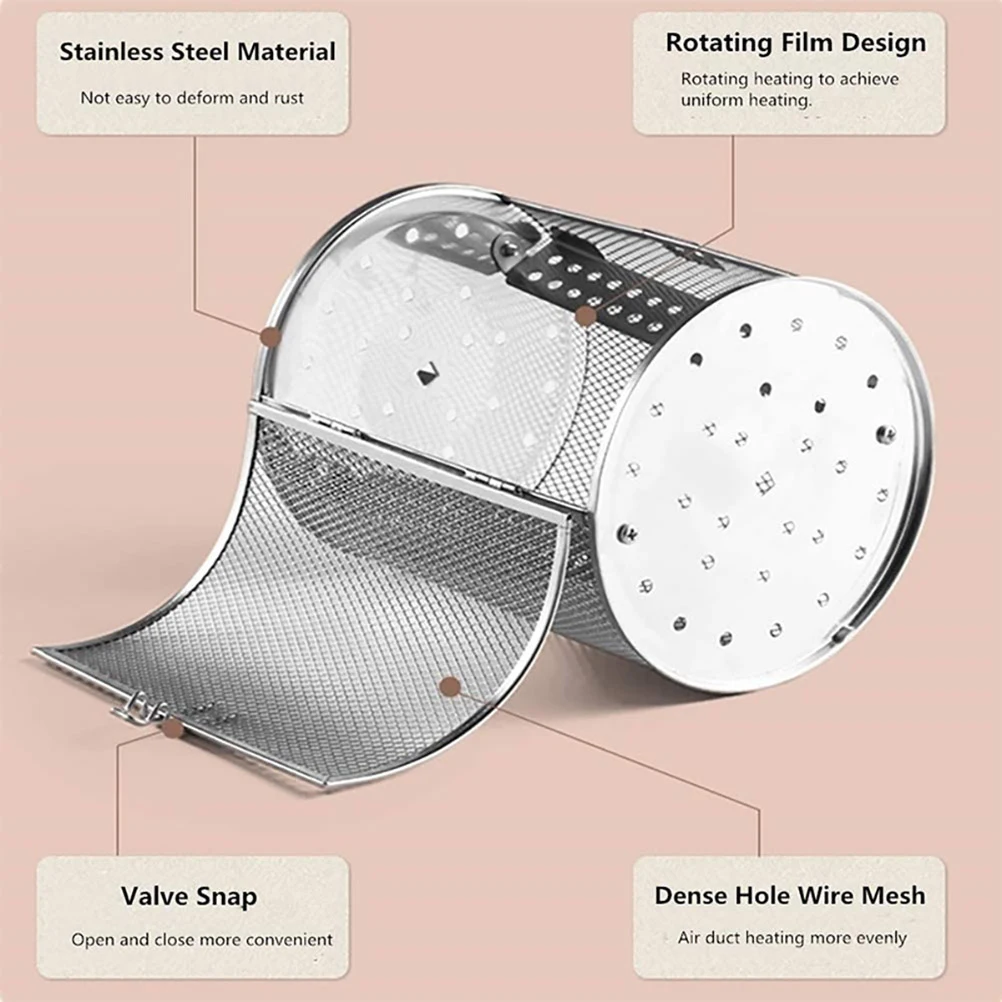 2Pcs Stainless Steel Grilling Cages Roast Basket for Nuts Tea Coffee Beans Rotating Oven Baking Tool Kitchen Bbq Roaster Air
2Pcs Stainless Steel Grilling Cages Roast Basket for Nuts Tea Coffee Beans Rotating Oven Baking Tool Kitchen Bbq Roaster Air