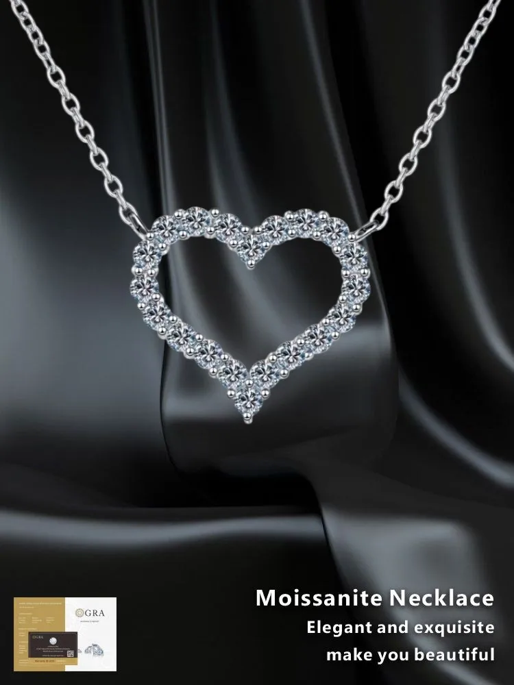 Moissanite Sterling 925 Silver GRA Certified Romantic Love Pendant Trendy Moissanite Necklace
Moissanite Sterling 925 Silver GRA Certified Romantic Love Pendant Trendy Moissanite Necklace