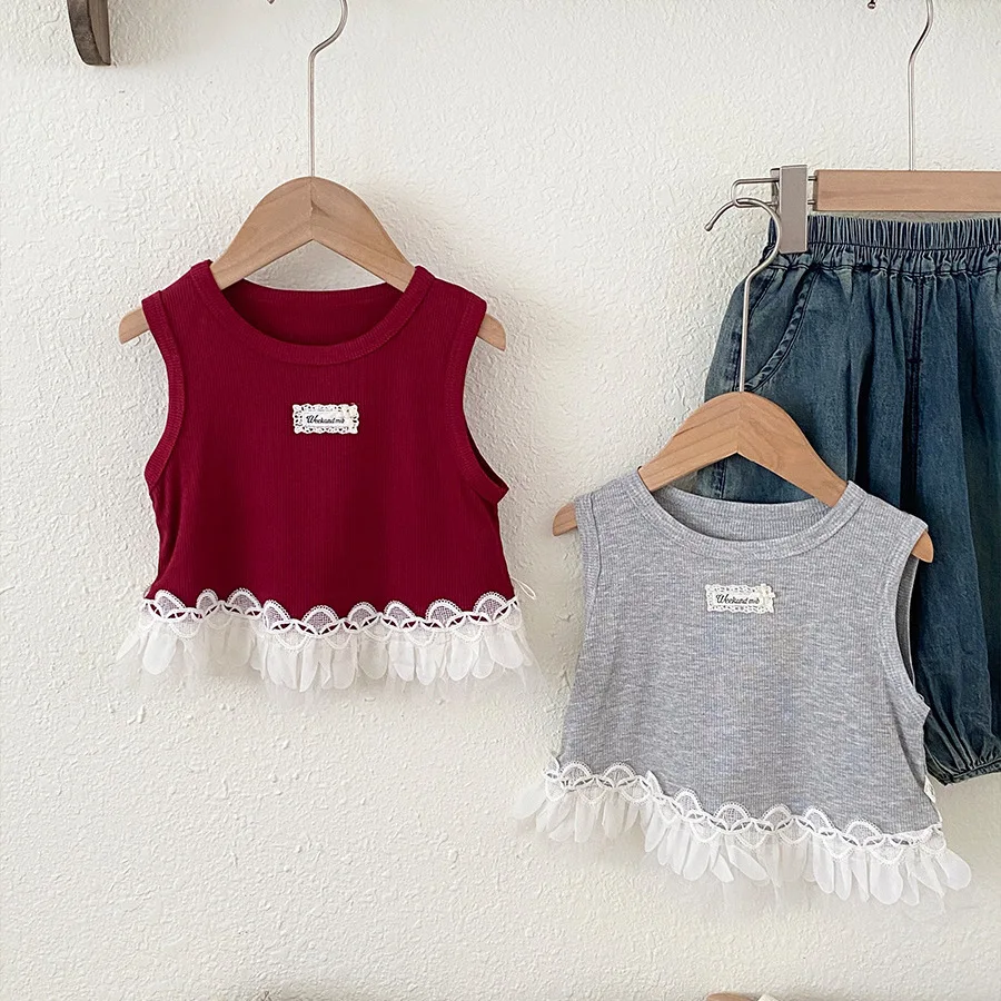 2026 Summer New Girls Sleeveless T Shirts Baby Girl Cute Patch Lace Splicing Tops Cotton Toddler Thin Soft Vest Kids Clothes
2026 Summer New Girls Sleeveless T Shirts Baby Girl Cute Patch Lace Splicing Tops Cotton Toddler Thin Soft Vest Kids Clothes