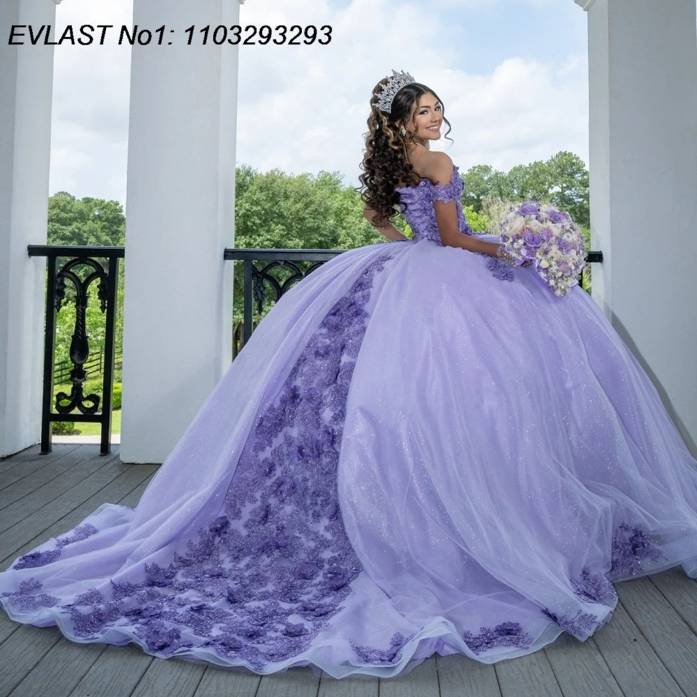 EVLAST Customized Luxury Purple Quinceanera Dress Ball Gown 3D Floral Applique Beading Corset Sweet 16 Vestido De 15 Anos E1Q183
EVLAST Customized Luxury Purple Quinceanera Dress Ball Gown 3D Floral Applique Beading Corset Sweet 16 Vestido De 15 Anos E1Q183