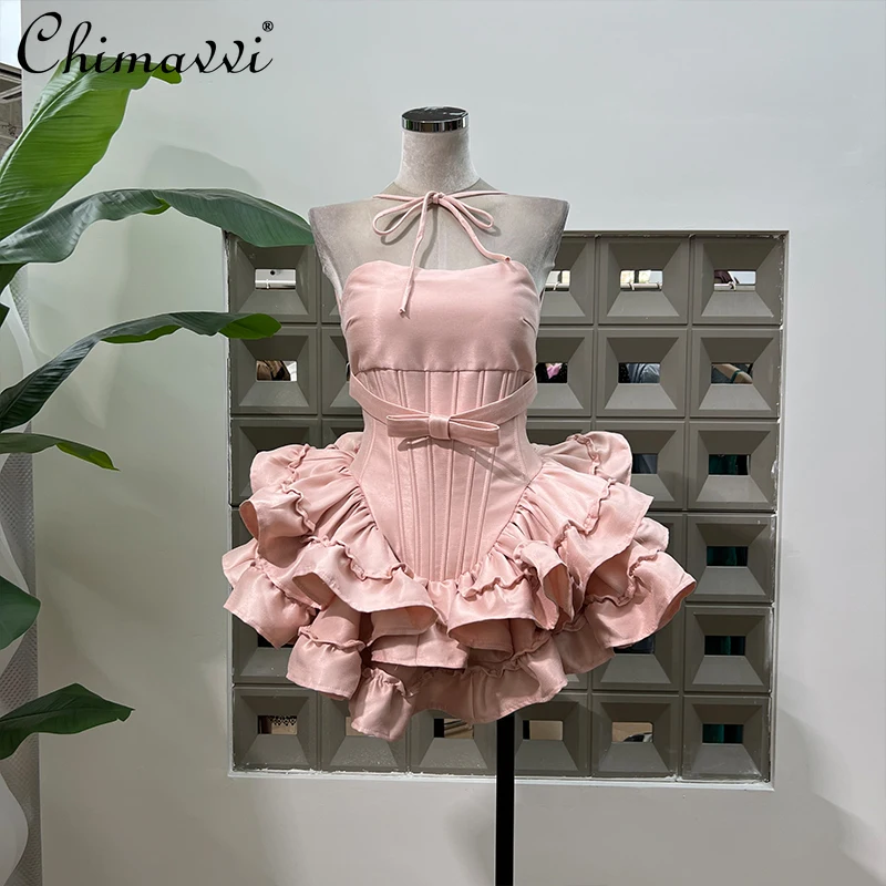 Sweet Sexy Girl Strap Cake Puffy Dress Women Spring and Summer New Fashion Fishbone Waist Party Dresses Elegant Mini Dresses
Sweet Sexy Girl Strap Cake Puffy Dress Women Spring and Summer New Fashion Fishbone Waist Party Dresses Elegant Mini Dresses