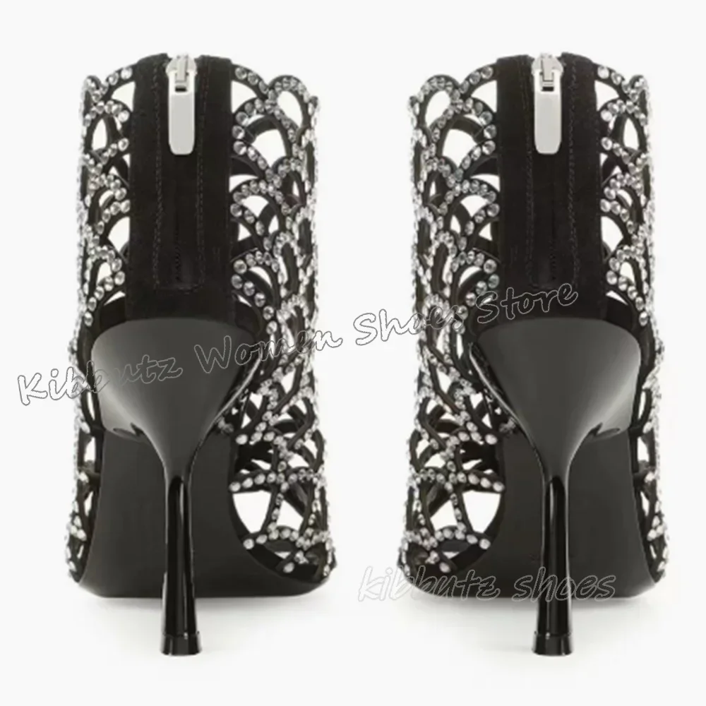 Hollow Sandal Boots Open Square Toe Thin Heels Zipper Genuine Leather Fashion Elegant Concise Sexy Women Shoes New Solid Color
Hollow Sandal Boots Open Square Toe Thin Heels Zipper Genuine Leather Fashion Elegant Concise Sexy Women Shoes New Solid Color