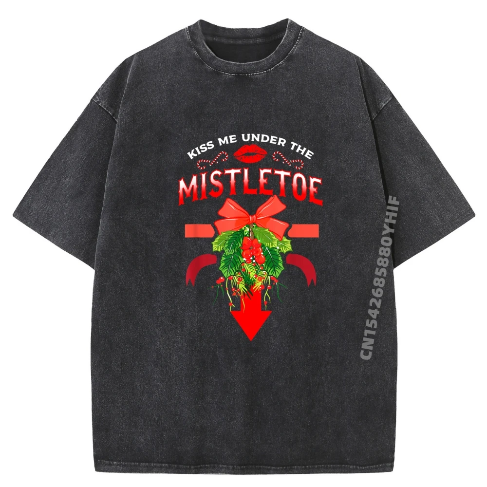 Kiss Me Under The Mistletoe Designer T Shirt Men Autumn Washed Short Sleeve Tee Graphic Tshirt Mens Soft Clothes 
Kiss Me Under The Mistletoe Designer T Shirt Men Autumn Washed Short Sleeve Tee Graphic Tshirt Mens Soft Clothes