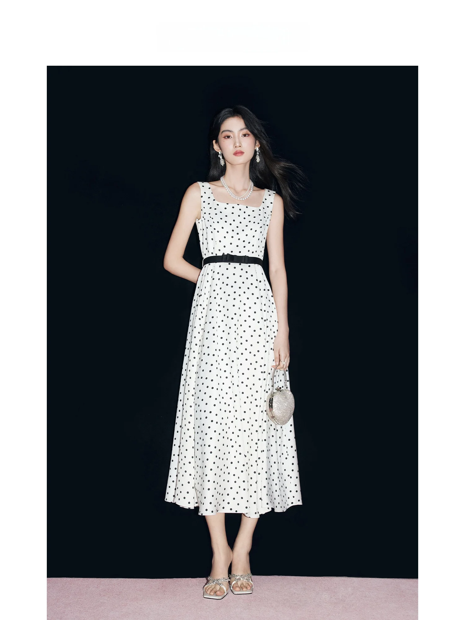 MandyZhang Retro Black White Polka Dot Vest Dress Women's Summer High Waist Square Collar Long Dress Elegant Polka Dot Dress
MandyZhang Retro Black White Polka Dot Vest Dress Women's Summer High Waist Square Collar Long Dress Elegant Polka Dot Dress