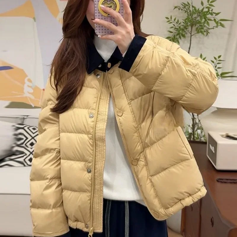 Design Patchwork Lapel Cotton Coat Women's Winter Warm New Trend Lightweight Outerwear Quilted Jacket Winter Clothes Women Tops
Design Patchwork Lapel Cotton Coat Women's Winter Warm New Trend Lightweight Outerwear Quilted Jacket Winter Clothes Women Tops