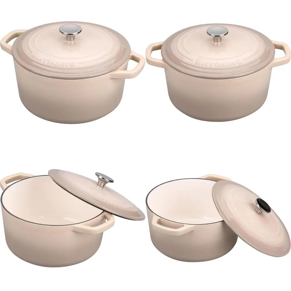 4.5-Quart Latte-Colored Enamel Cast Iron Dutch Oven with Lid and Sourdough Bread Baking Set
4.5-Quart Latte-Colored Enamel Cast Iron Dutch Oven with Lid and Sourdough Bread Baking Set