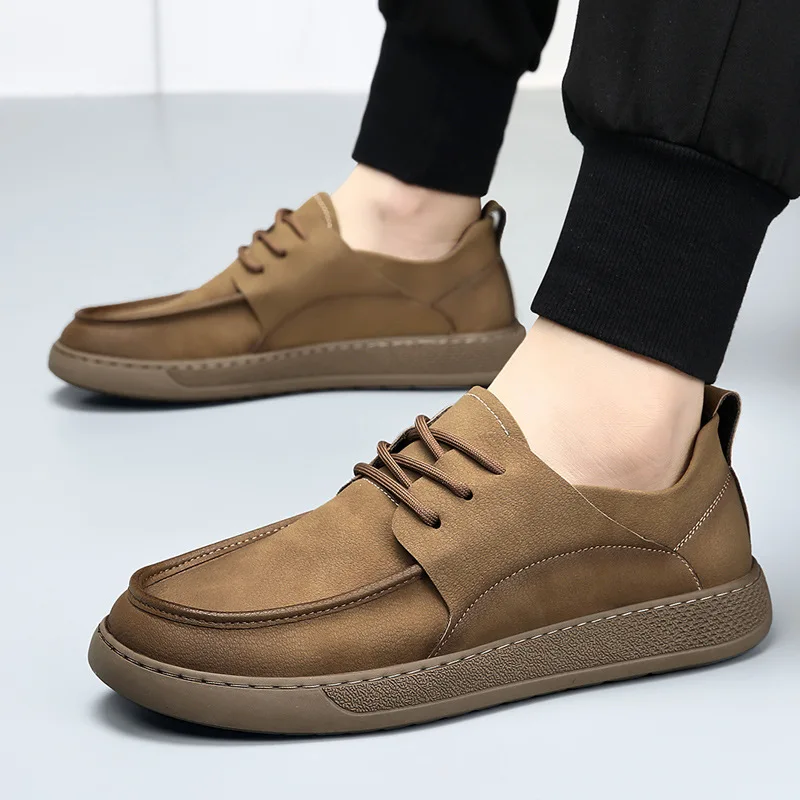 Men's Casual Shoes Soft Bottom Leather Shoes British Style Spring Autumn New Model Comfortable Wear Daily Sharp Toe Rubber Sole
Men's Casual Shoes Soft Bottom Leather Shoes British Style Spring Autumn New Model Comfortable Wear Daily Sharp Toe Rubber Sole