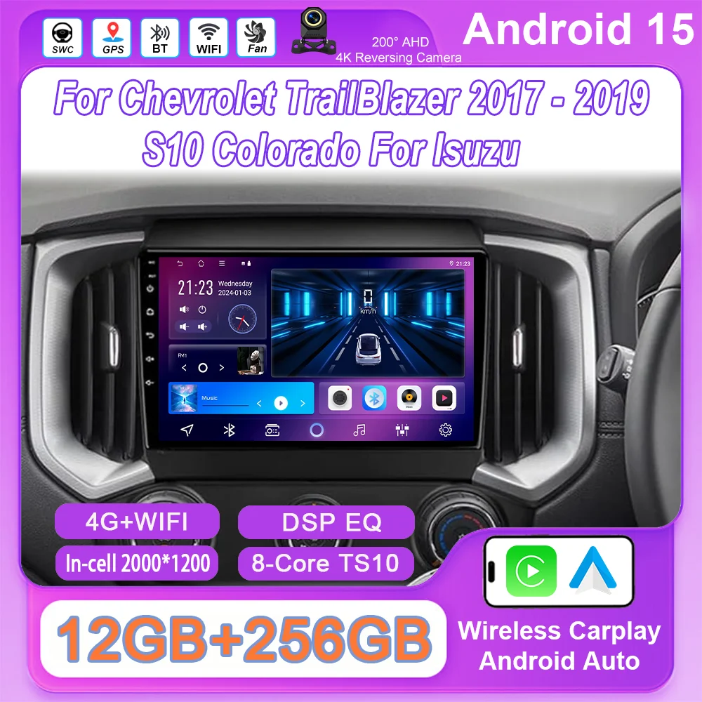Car Multimedia Player For Chevrolet TrailBlazer 2017 - 2019 S10 Colorado For Isuzu Auto GPS Navigation Radio Stereo Carplay Wifi
Car Multimedia Player For Chevrolet TrailBlazer 2017 - 2019 S10 Colorado For Isuzu Auto GPS Navigation Radio Stereo Carplay Wifi