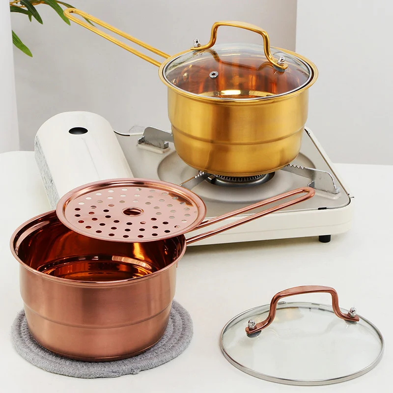 Cooking Utensils Household Stainless Steel Milk Pot with Steamer Multi-Function Instant Noodles Small Hot Pot Kitchen Utensils
Cooking Utensils Household Stainless Steel Milk Pot with Steamer Multi-Function Instant Noodles Small Hot Pot Kitchen Utensils
