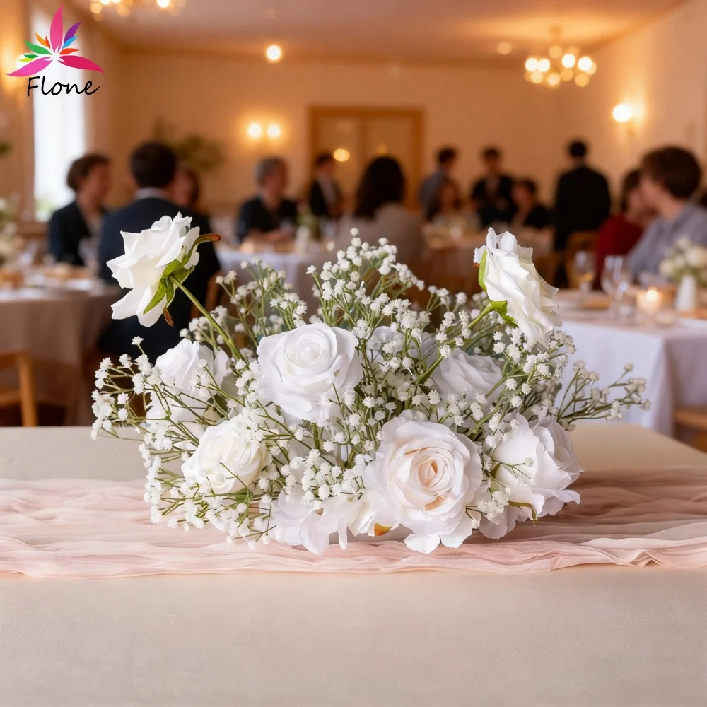 5pcs/lot Silk Artificial Pink Rose Baby Breath Small Table Flowers - Wedding Centerpieces Tables Floral Arrangement Decor FL2528
5pcs/lot Silk Artificial Pink Rose Baby Breath Small Table Flowers - Wedding Centerpieces Tables Floral Arrangement Decor FL2528