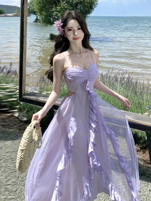 Beach Vacation Style Unique Beautiful Strap Dress Purple Beach Skirt Summer 2026 Women's Cotton Maxi Dress Backless Shoulder ...
Beach Vacation Style Unique Beautiful Strap Dress Purple Beach Skirt Summer 2026 Women's Cotton Maxi Dress Backless Shoulder ...