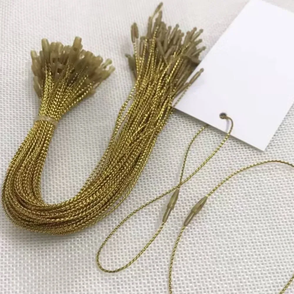 1000pcs/lot Bullet Head Hang Tag String with Silver & Gold Threads - Garment Accessories
1000pcs/lot Bullet Head Hang Tag String with Silver & Gold Threads - Garment Accessories