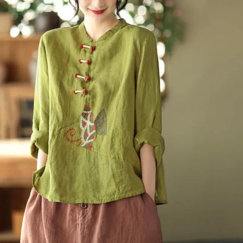 Women Clothing Shirts for Women Y2k Tops Fashion Clothes Tshirt Cotton Linen Casual Embroidery Tees Ethnic Style Elegant Vintage
Women Clothing Shirts for Women Y2k Tops Fashion Clothes Tshirt Cotton Linen Casual Embroidery Tees Ethnic Style Elegant Vintage