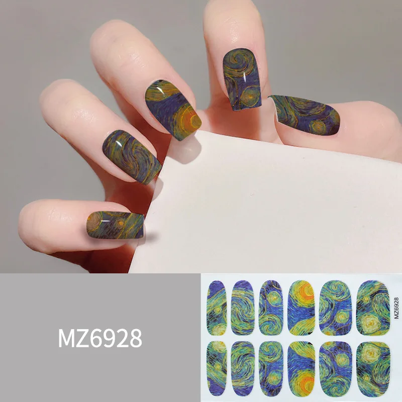 MEBIS Color manicure sticker full sticker manufacturer Van Gogh starry sky nail sticker bronzing starry sky gradual change
MEBIS Color manicure sticker full sticker manufacturer Van Gogh starry sky nail sticker bronzing starry sky gradual change