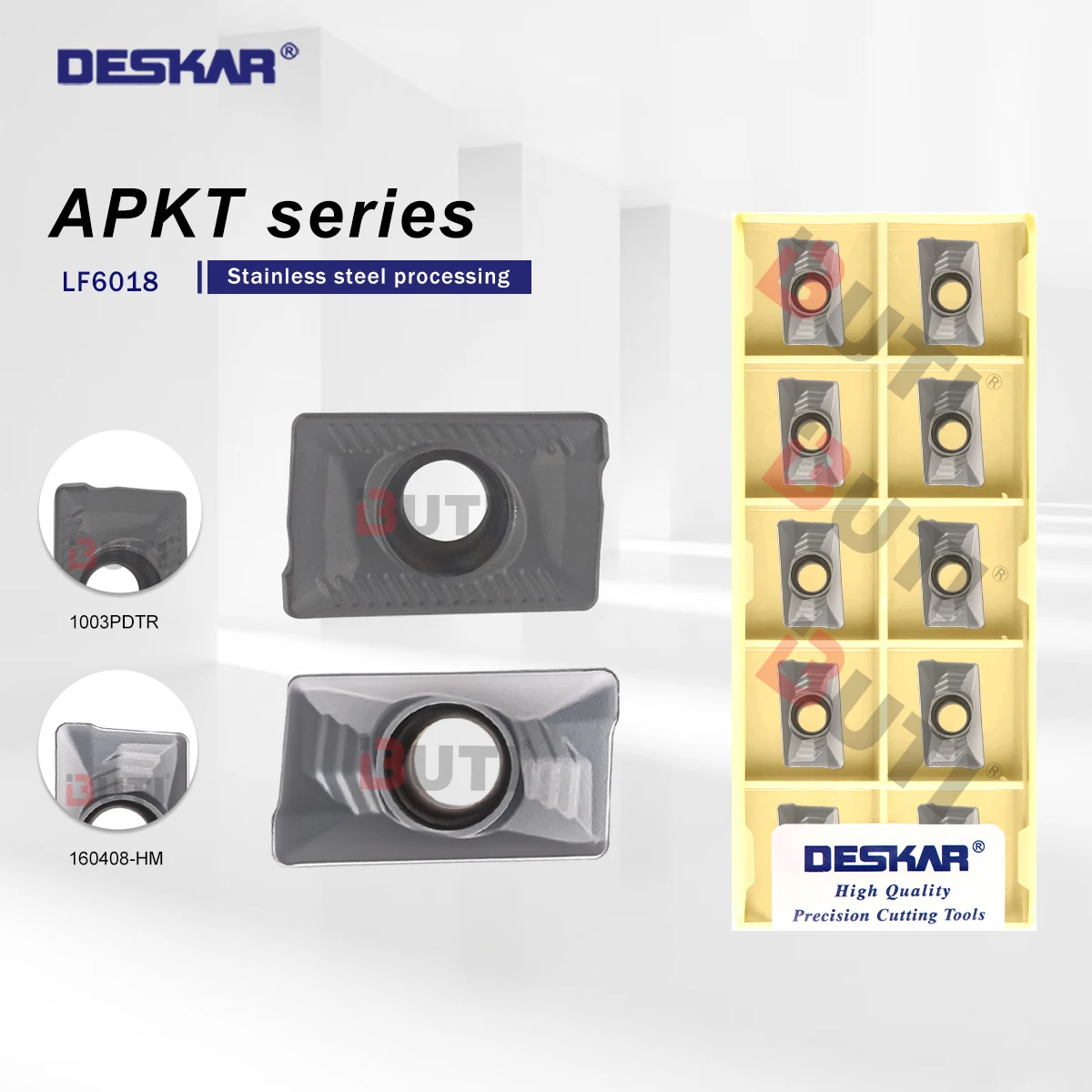DESKAR 100% Original APKT160408-HM LF6018 APKT160408-HM LF6018 CNC Lathe Cutter Cutting Carbide Inserts Millings Turnings Toolss
DESKAR 100% Original APKT160408-HM LF6018 APKT160408-HM LF6018 CNC Lathe Cutter Cutting Carbide Inserts Millings Turnings Toolss