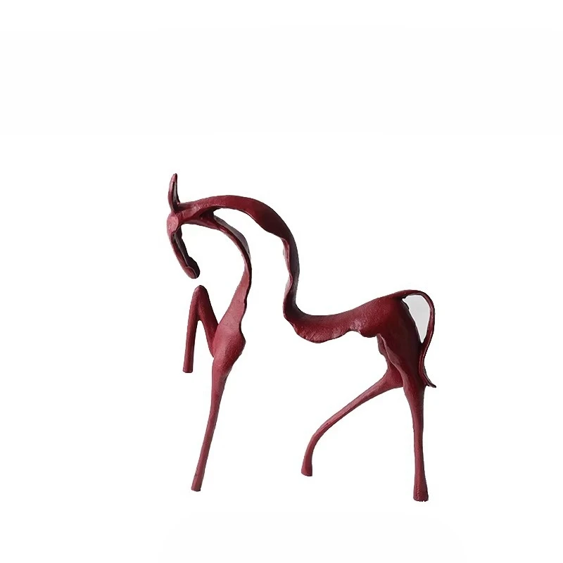 New Chinese-style simple abstract hollow metal horse sculpture ornament model house sales office entrance soft decoration
New Chinese-style simple abstract hollow metal horse sculpture ornament model house sales office entrance soft decoration