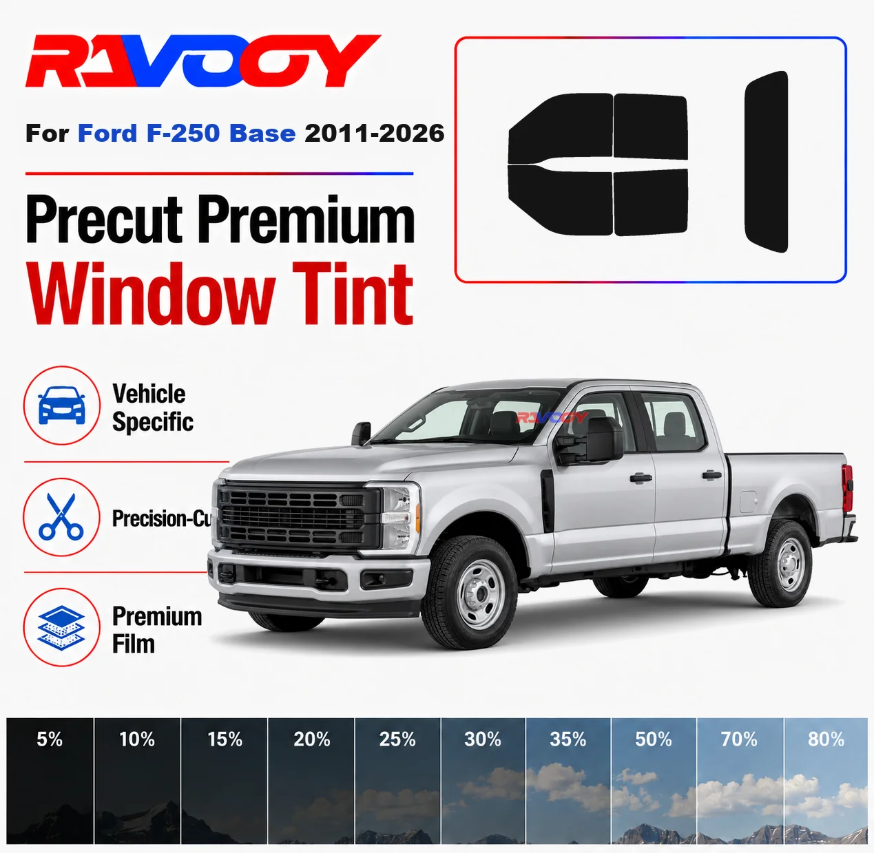 Premium Precut Window Tint Kit Front Rear Windows Rear Windshield For Ford F-250 Base 2011-2026 Complete Set Nano Ceramic Film
Premium Precut Window Tint Kit Front Rear Windows Rear Windshield For Ford F-250 Base 2011-2026 Complete Set Nano Ceramic Film