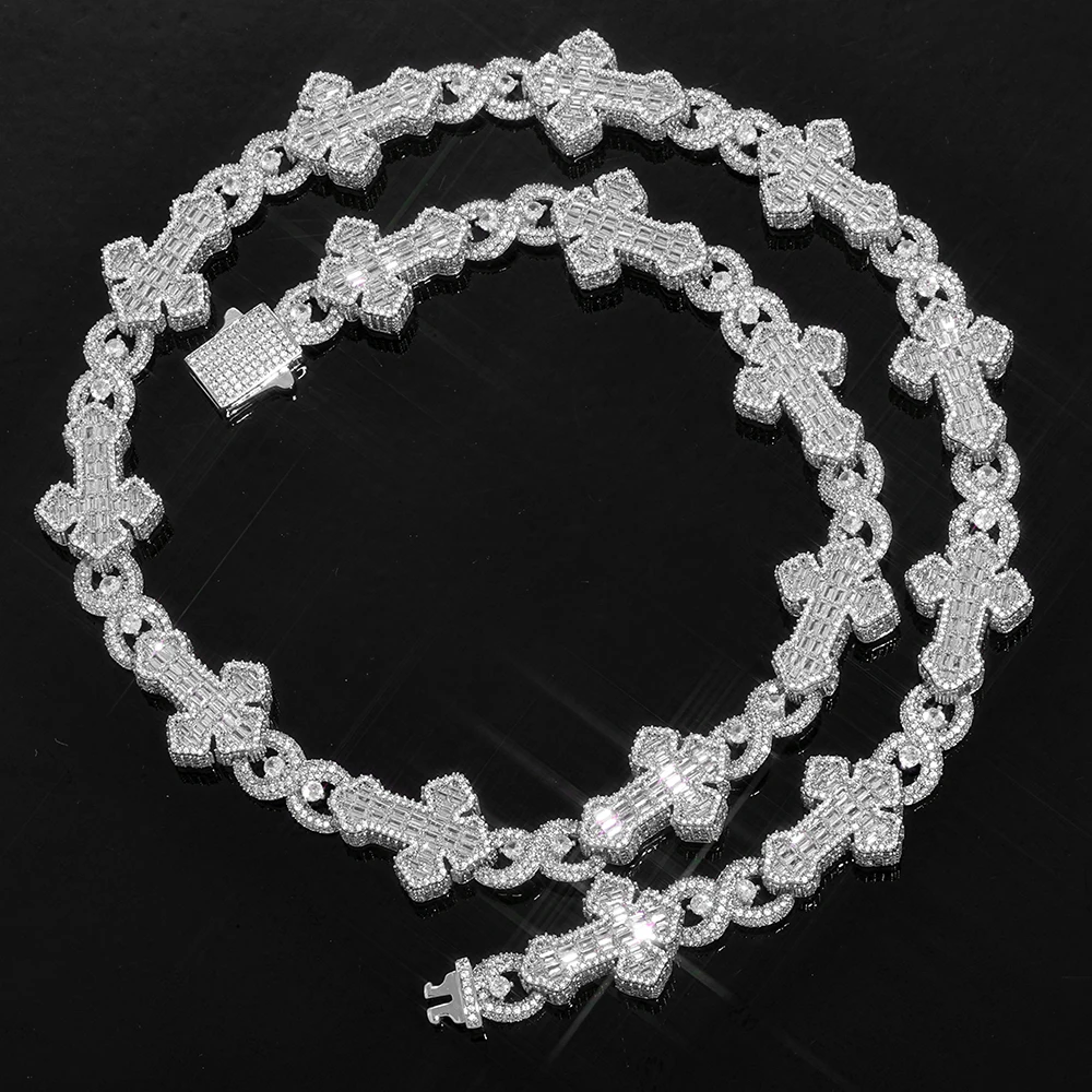 ESKEEM Custom Iced Out Cross Link Infinite Chain Necklace New Bling Fashion Cuban Chain for Men Women Personalized Gift
ESKEEM Custom Iced Out Cross Link Infinite Chain Necklace New Bling Fashion Cuban Chain for Men Women Personalized Gift