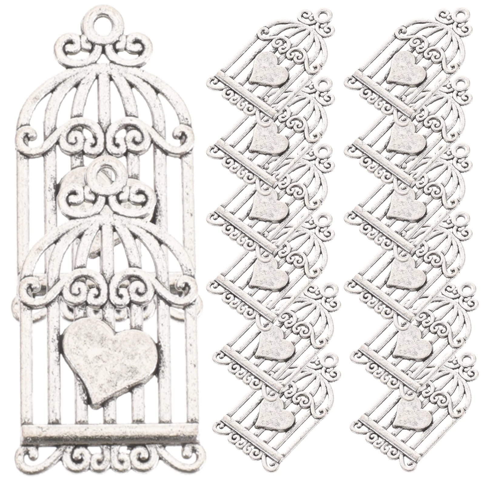 40 Pcs Pendant Charms DIY Alloy Bird Cage Crafts Jewelry Making Birdcage Charm Supplies Necklace Earrings Gifts
40 Pcs Pendant Charms DIY Alloy Bird Cage Crafts Jewelry Making Birdcage Charm Supplies Necklace Earrings Gifts