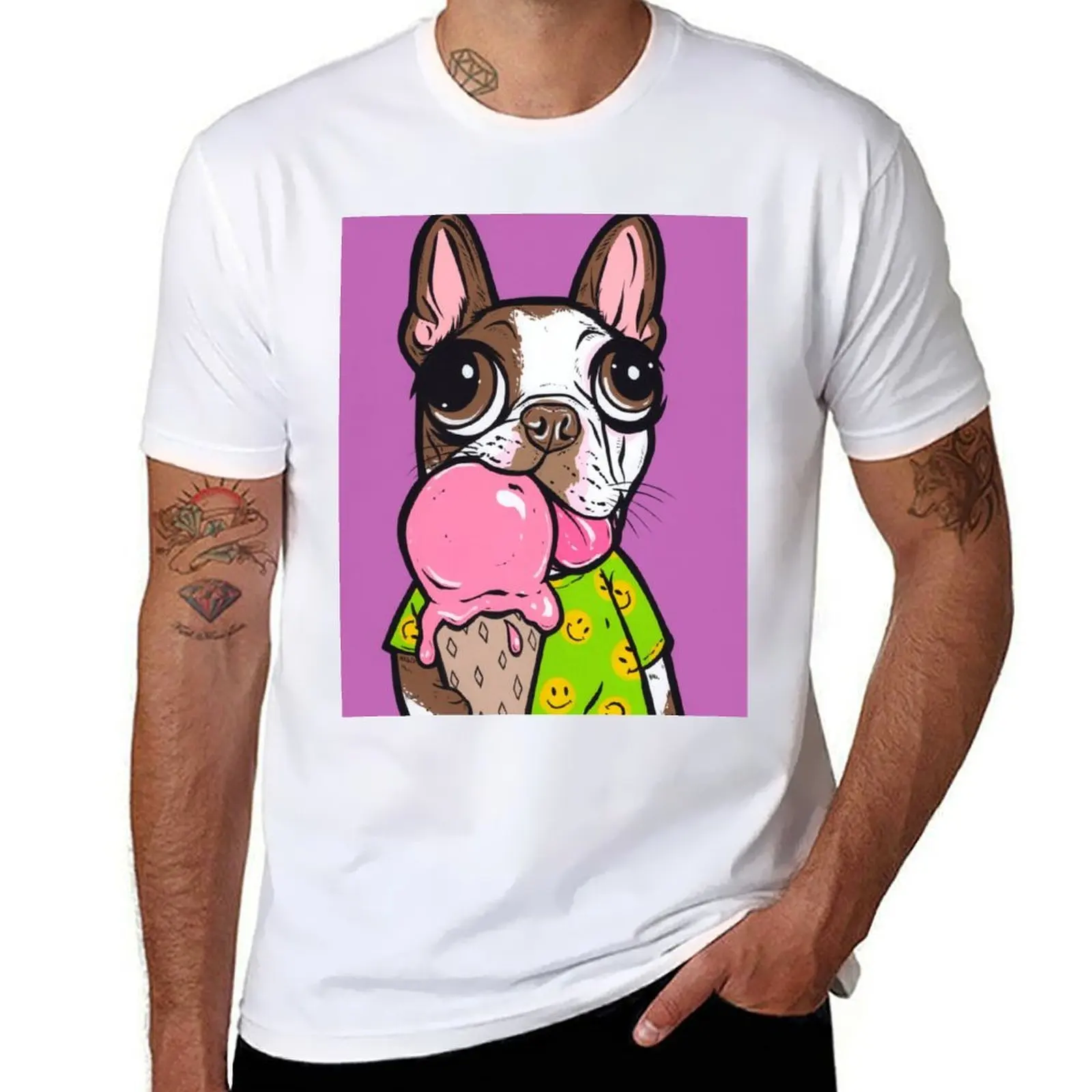 Brown Boston Terrier Ice Cream T-Shirt essential t shirt t shirt man cotton T-Shirt
Brown Boston Terrier Ice Cream T-Shirt essential t shirt t shirt man cotton T-Shirt