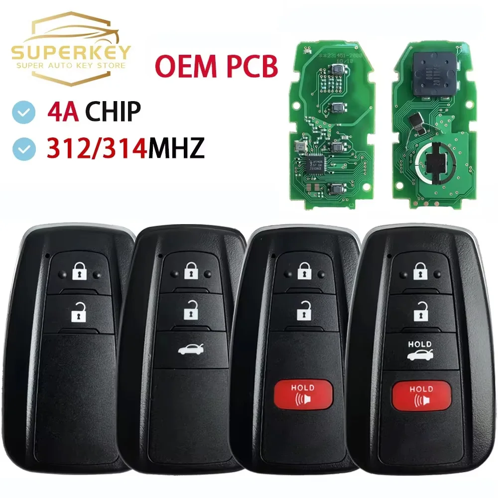 SUPERKEY Smart Remote Car Key OEM PCB For Toyota Corolla Cross 2018 - 2021 For USA Brazil Market 312/314 MHZ 4A Chip HYQ14FBN
SUPERKEY Smart Remote Car Key OEM PCB For Toyota Corolla Cross 2018 - 2021 For USA Brazil Market 312/314 MHZ 4A Chip HYQ14FBN
