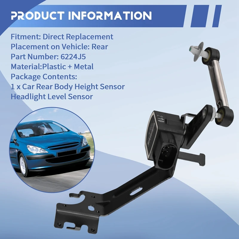 Датчик высоты заднего корпуса 6224J5 для Peugeot 307 308 408-2010 Citroen C4 2014-2012 датчик регулировки уровня фары
Датчик высоты заднего корпуса 6224J5 для Peugeot 307 308 408-2010 Citroen C4 2014-2012 датчик регулировки уровня фары