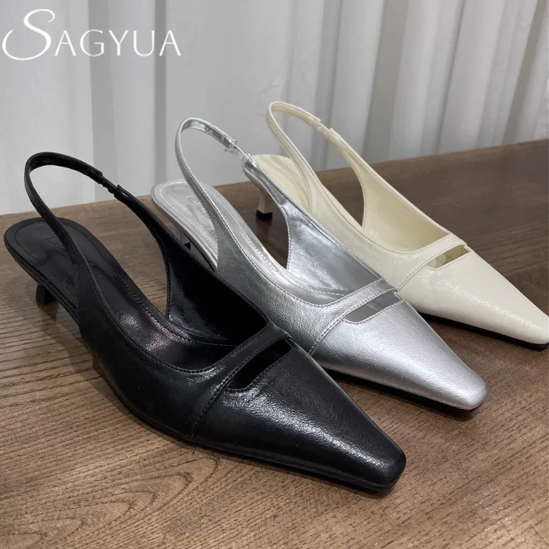 Women Sandals Pointed Toe High Heels Shoes Slingback Summer 2025 Trend Woman Shallow Pumps Elegant Dress Sexy Sandalias Mujer
Women Sandals Pointed Toe High Heels Shoes Slingback Summer 2025 Trend Woman Shallow Pumps Elegant Dress Sexy Sandalias Mujer