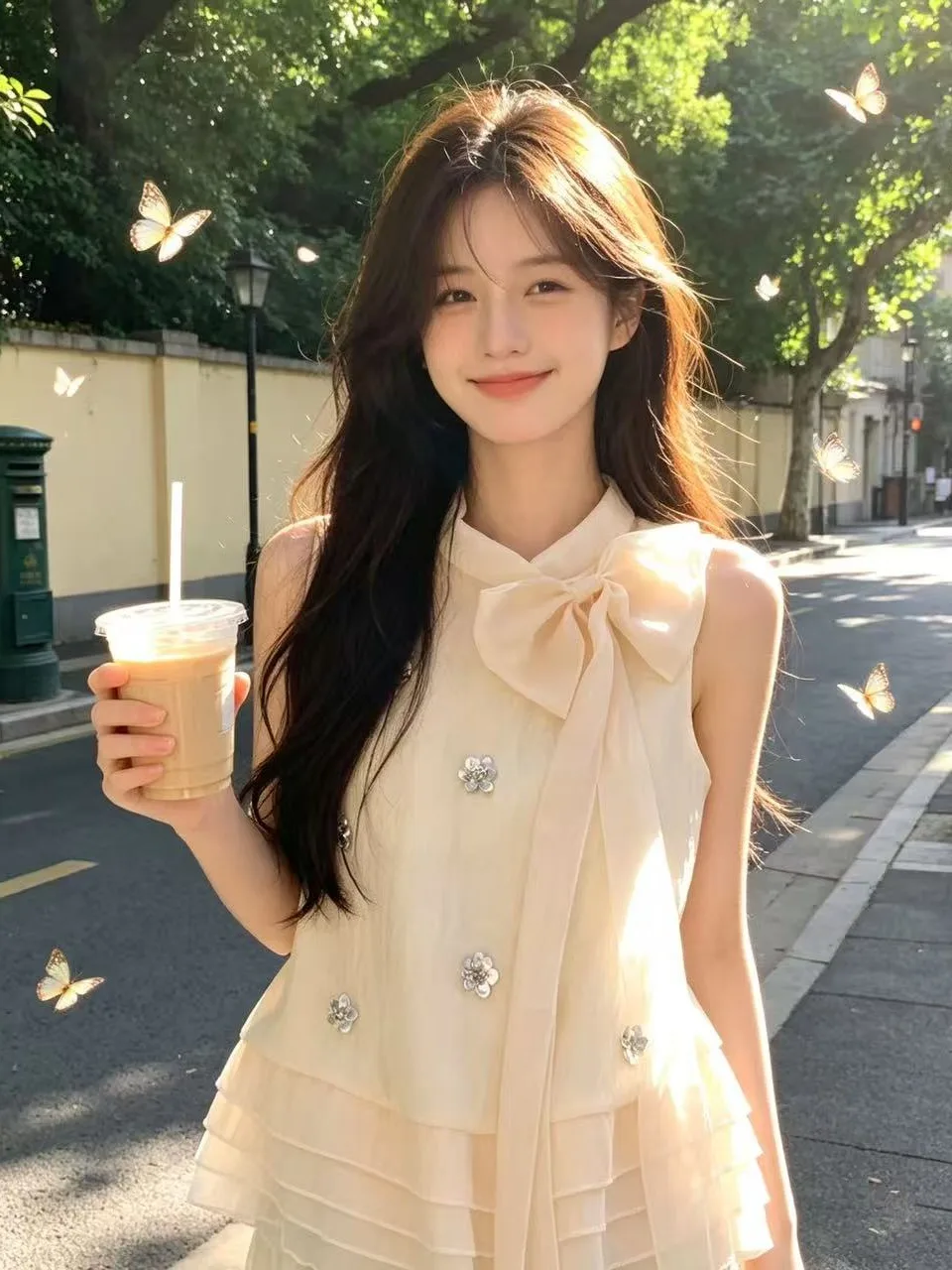 French Style Loose Fit Sleeveless Shirt with Bow Tie for Women Breathable Polyester Summer Top Open-Airy Feel round Neck
French Style Loose Fit Sleeveless Shirt with Bow Tie for Women Breathable Polyester Summer Top Open-Airy Feel round Neck