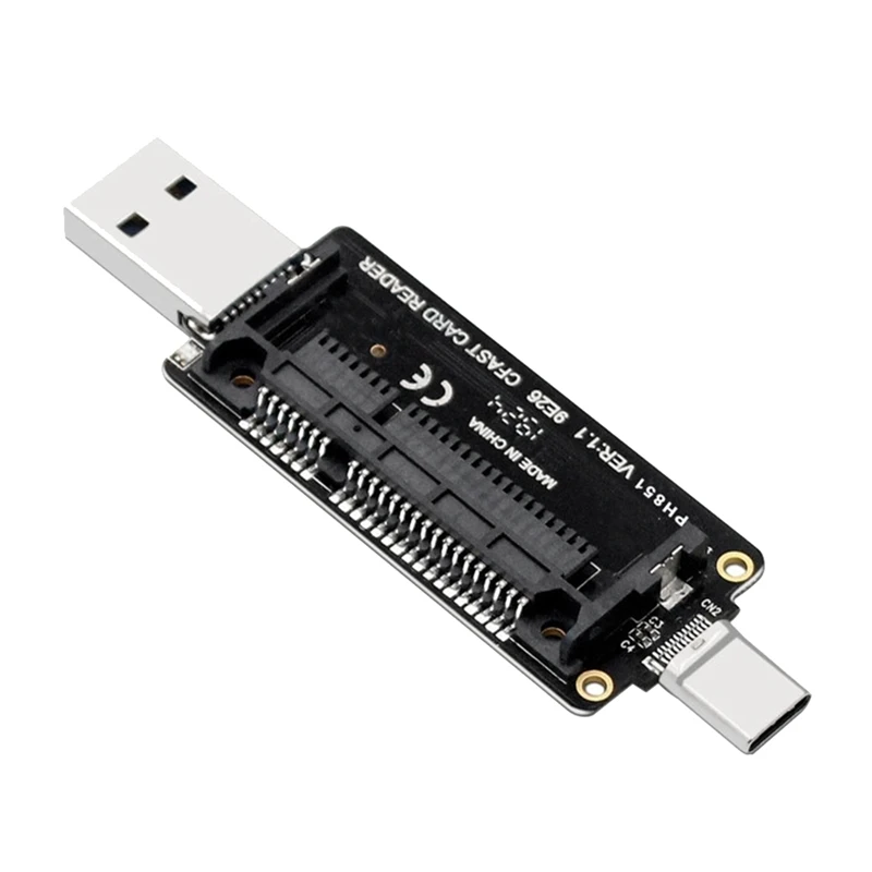 1 Pcs Cfast USB 3.1 Type A+C Card Reader Adapter 10Gbps Fast Card Reader Adapter Aluminum Cfast Memory Card Adapter
1 Pcs Cfast USB 3.1 Type A+C Card Reader Adapter 10Gbps Fast Card Reader Adapter Aluminum Cfast Memory Card Adapter
