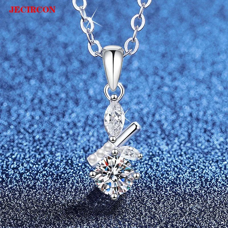 JECIRCON S925 Sterling Silver 0.5 Carat Moissanite Pendant Necklace, Korean Style Light Luxury Forest-themed Bamboo Leaf Design
JECIRCON S925 Sterling Silver 0.5 Carat Moissanite Pendant Necklace, Korean Style Light Luxury Forest-themed Bamboo Leaf Design