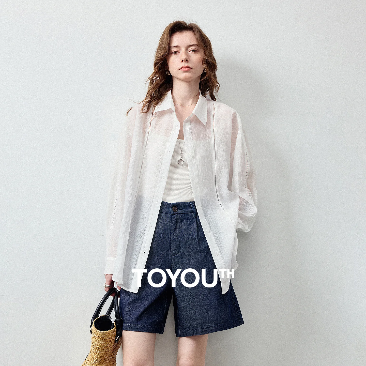 TOYOUTH Women Shirt Jackets 2026 Summer Lyocell Acetate Lightweight Sheer Back Tie Slit Sun Protection Casual Blouses
TOYOUTH Women Shirt Jackets 2026 Summer Lyocell Acetate Lightweight Sheer Back Tie Slit Sun Protection Casual Blouses