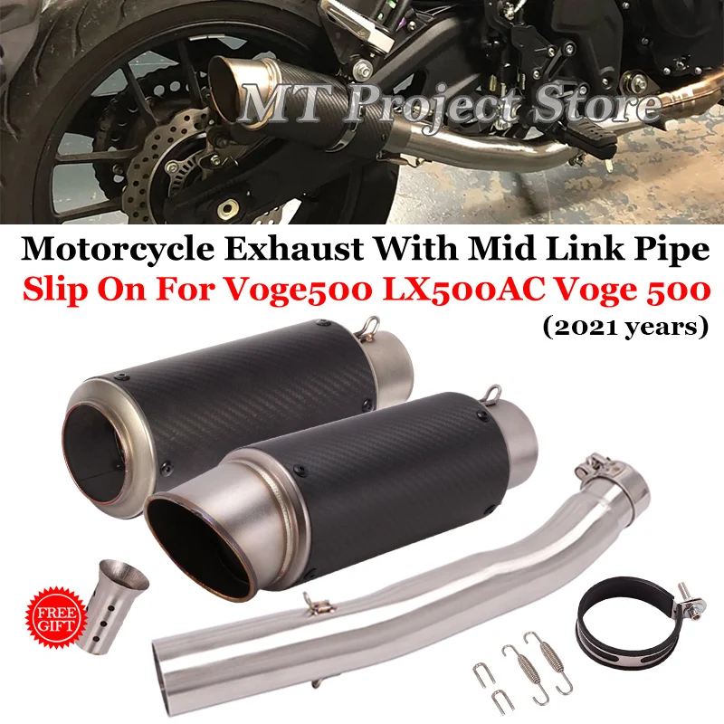 Motorcycle GP Exhaust Middle Link Pipe With Muffler Escape Moto Bike Tube Slip On For Voge 500 Voge500 LX500AC LX500 AC 2021
Motorcycle GP Exhaust Middle Link Pipe With Muffler Escape Moto Bike Tube Slip On For Voge 500 Voge500 LX500AC LX500 AC 2021