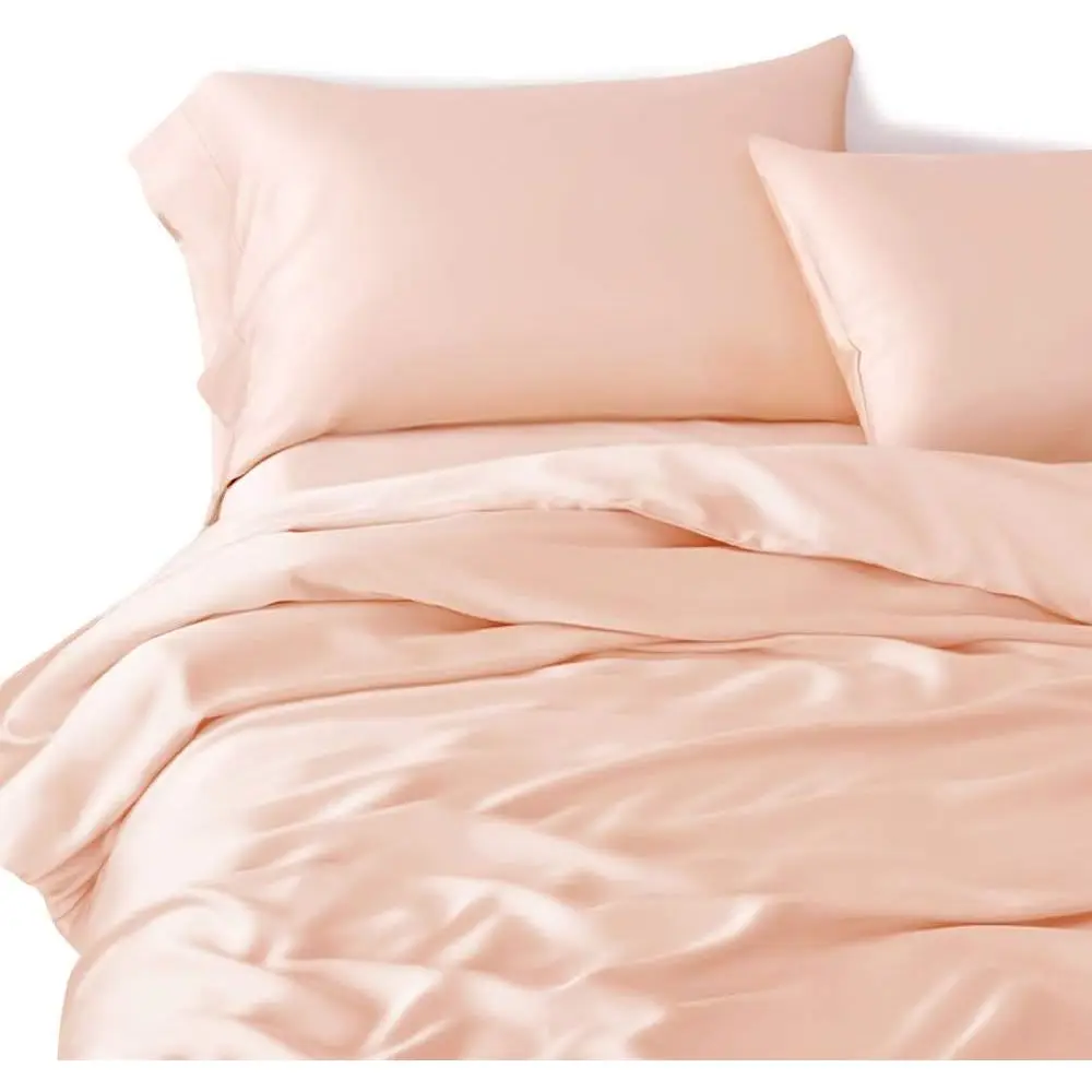 Комплект постельного белья Queen Size из 4 предметов, 12 момми, из тутового шелка, для матрасов глубиной 27-32 дюйма, дышащее шелковое постельное белье (однотонное, персиковое)
Комплект постельного белья Queen Size из 4 предметов, 12 момми, из тутового шелка, для матрасов глубиной 27-32 дюйма, дышащее шелковое постельное белье (однотонное, персиковое)